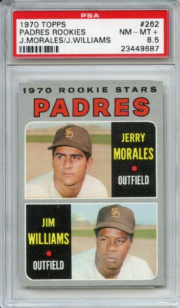 1970 Topps 262 San Diego Padres Rookies PSA NM-MT+ 8.5