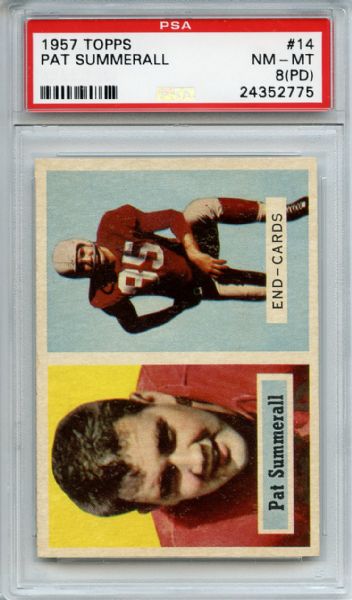 1957 Topps 14 Pat Summerall PSA NM-MT 8 (PD)
