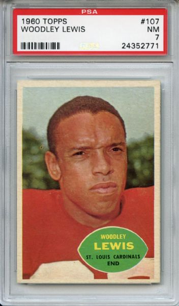 1960 Topps 107 Woodley Lewis PSA NM 7