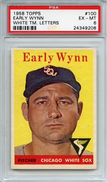 1958 Topps 100 Early Wynn PSA EX-MT 6