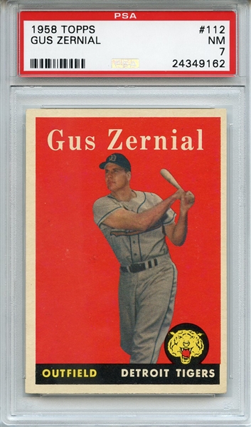 1958 Topps 112 Gus Zernial PSA NM 7
