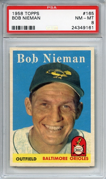 1958 Topps 165 Bob Nieman PSA NM-MT 8