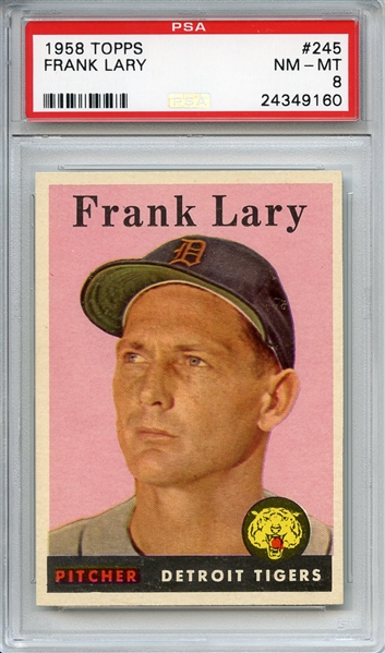 1958 Topps 245 Frank Lary PSA NM-MT 8