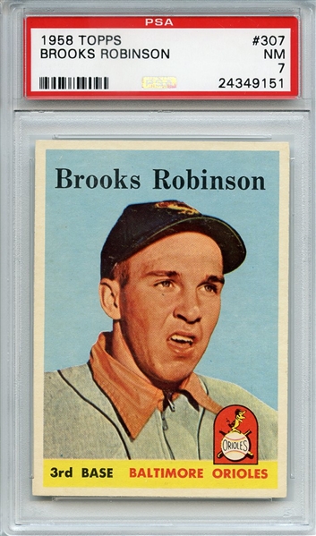 1958 Topps 307 Brooks Robinson PSA NM 7