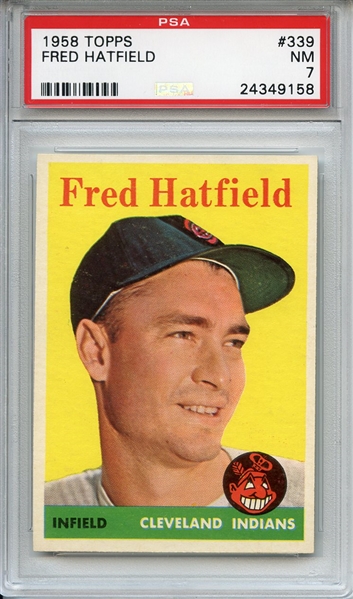 1958 Topps 339 Fred Hatfield PSA NM 7