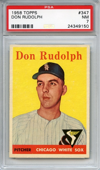1958 Topps 347 Don Rudolph PSA NM 7