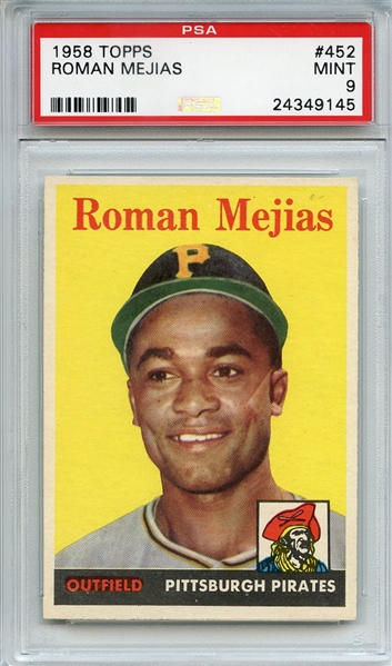1958 Topps 452 Roman Mejias PSA MINT 9