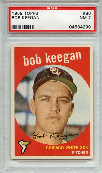 1959 Topps 86 Bob Keegan PSA NM 7