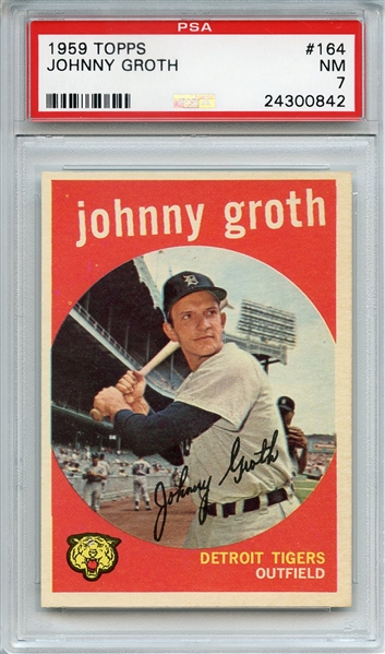 1959 Topps 164 Johnny Groth PSA NM 7