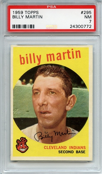 1959 Topps 295 Billy Martin PSA NM 7