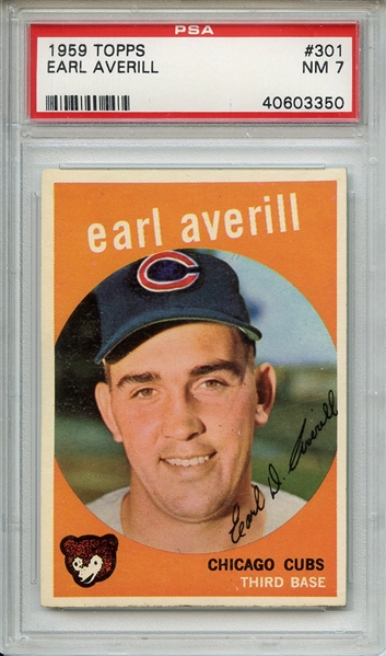 1959 Topps 301 Earl Averill PSA NM 7