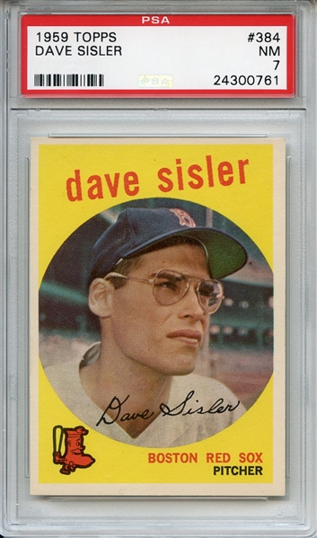 1959 Topps 384 Dave Sisler PSA NM 7