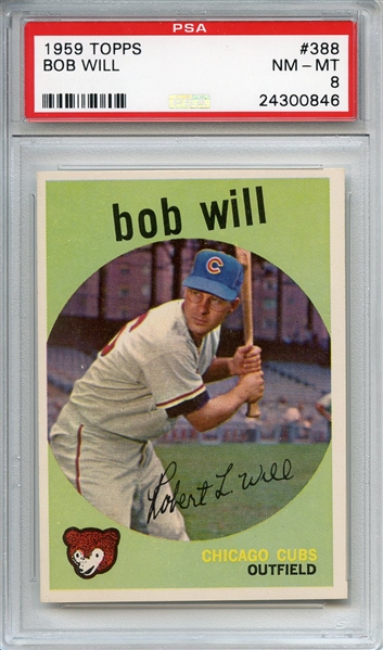 1959 Topps 388 Bob Will PSA NM-MT 8