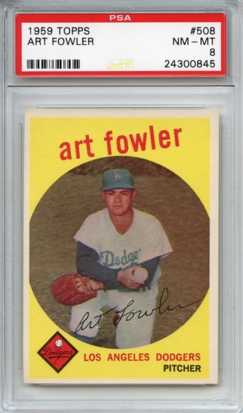 1959 Topps 508 Art Fowler PSA NM-MT 8