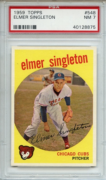 1959 Topps 548 Elmer Singleton PSA NM 7
