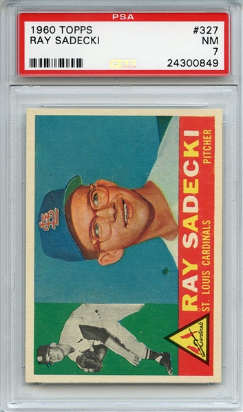 1960 Topps 327 Ray Sadecki PSA NM 7