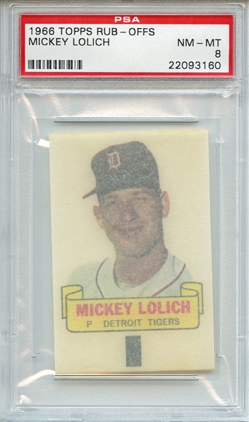 1966 Topps Rub-Offs Mickey Lolich PSA NM-MT 8