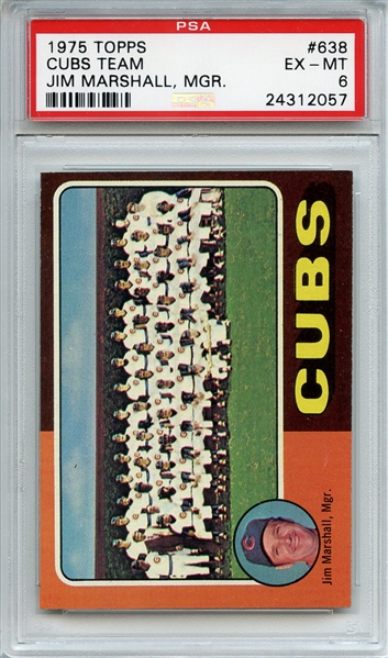 1975 Topps 638 Chicago Cubs PSA EX-MT 6