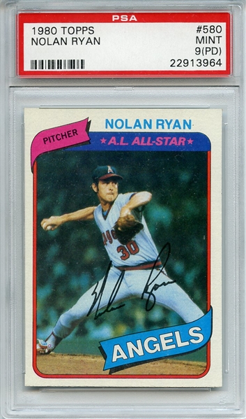 1980 Topps 580 Nolan Ryan PSA MINT 9 (PD)