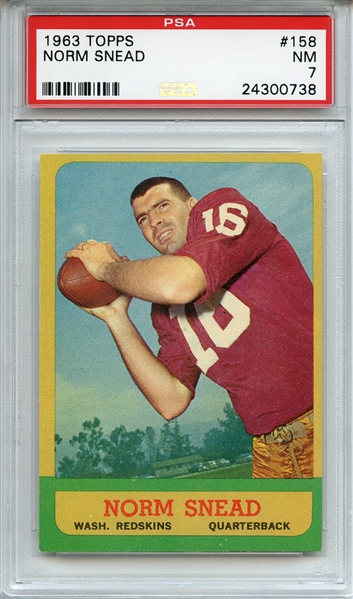 1963 Topps 158 Norm Snead PSA NM 7