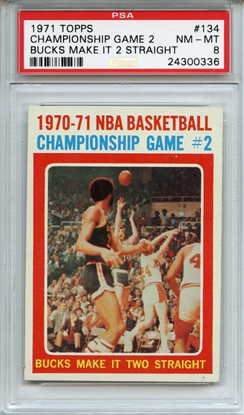 1971 Topps 134 Championship Game 2 PSA NM-MT 8