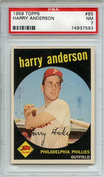 1959 Topps 85 Harry Anderson PSA NM 7