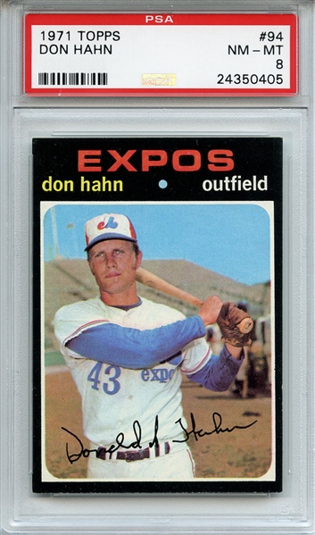 1971 Topps 94 Don Hahn PSA NM-MT 8