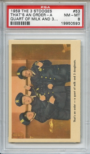 1959 The Three Stooges That's an Order PSA NM-MT 8