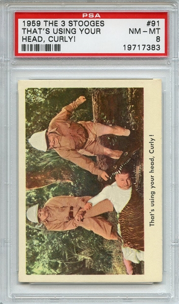 1959 The Three Stooges 91 That's Using Your Head PSA NM-MT 8