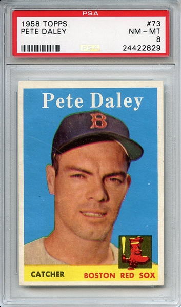 1958 Topps 73 Pete Daley PSA NM-MT 8