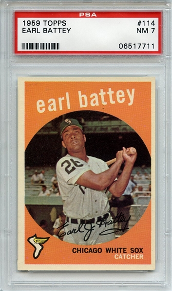1959 Topps 114 Earl Battey PSA NM 7
