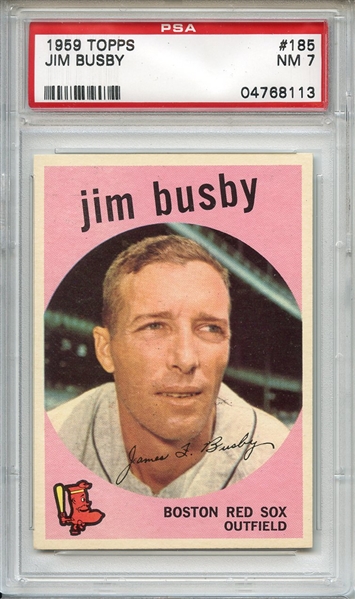 1959 Topps 185 Jim Busby PSA NM 7