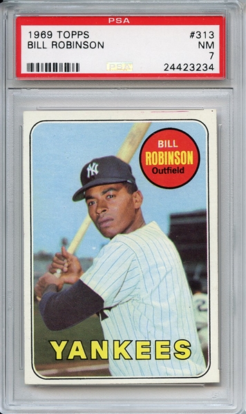 1969 Topps 313 Bill Robinson PSA NM 7