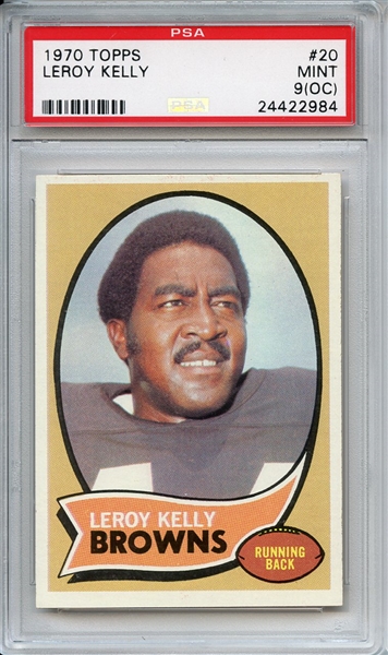1970 Topps 20 Leroy Kelly PSA MINT 9 (OC)