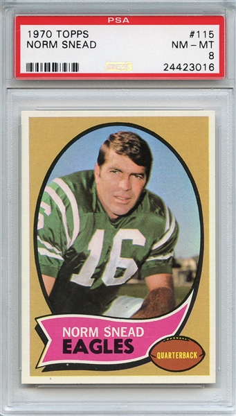 1970 Topps 115 Norm Snead PSA NM-MT 8