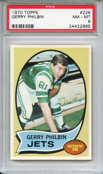 1970 Topps 226 Gerry Philbin PSA NM-MT 8