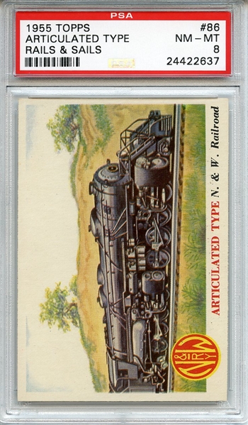 1955 Topps Rails & Sails 86 Articulated Type PSA NM-MT 8