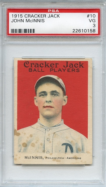 1915 Cracker Jack 15 John McInnis PSA VG 3