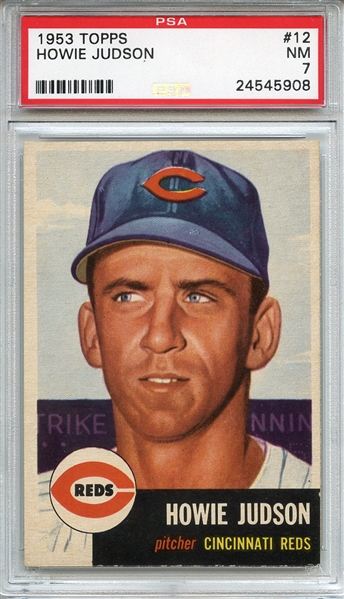 1953 Topps 12 Howie Judson PSA NM 7