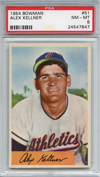 1954 Bowman 51 Alex Kellner PSA NM-MT 8