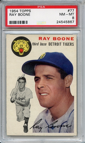 1954 Topps 77 Ray Boone PSA NM-MT 8