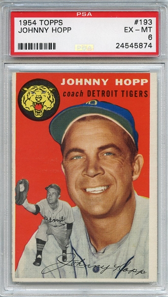 1954 Topps 193 Johnny Hopp PSA EX-MT 6