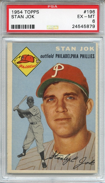 1954 Topps 196 Stan Jok PSA EX-MT 6