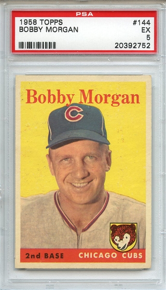 1958 Topps 144 Bobby Morgan PSA EX 5