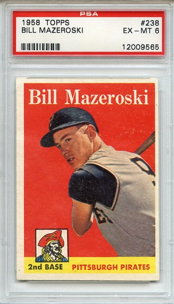 1958 Topps 238 Bill Mazeroski PSA EX-MT 6