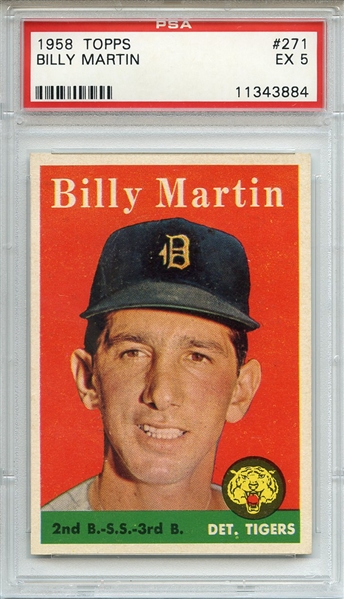 1958 Topps 271 Billy Martin PSA EX 5