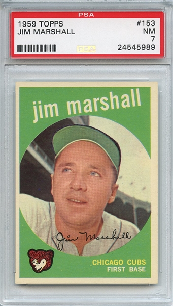 1959 Topps 153 Jim Marshall PSA NM 7