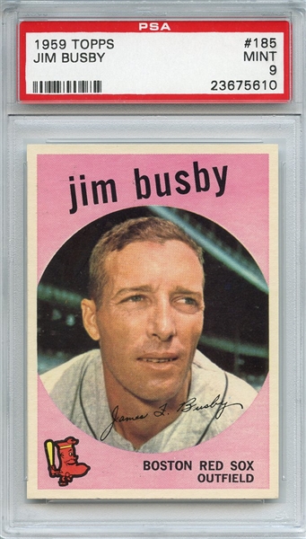 1959 Topps 185 Jim Busby PSA MINT 9