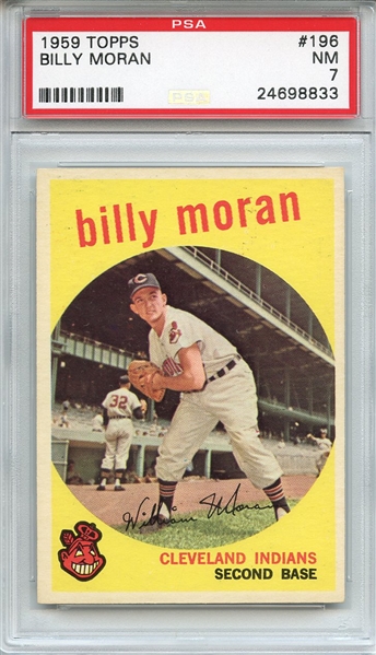 1959 Topps 196 Billy Moran PSA NM 7