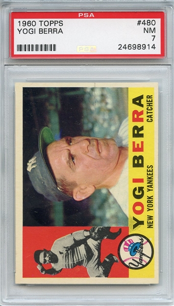1960 Topps 480 Yogi Berra PSA NM 7